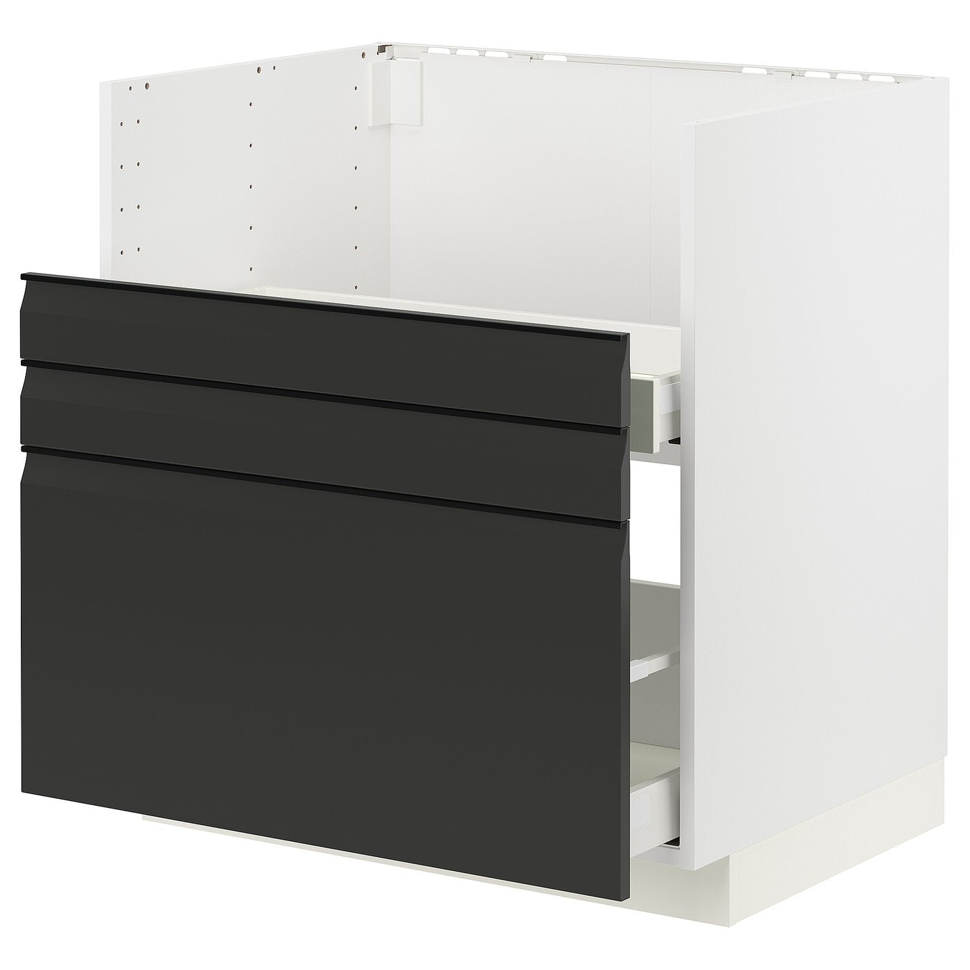 METOD / MAXIMERA bc f BREDSJÖN sink/2 fronts/2 drws, white/Upplöv matt anthracite, 80x60 cm