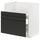 METOD / MAXIMERA bc f BREDSJÖN sink/2 fronts/2 drws, white/Upplöv matt anthracite, 80x60 cm