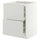 METOD / MAXIMERA base cab f hob/2 fronts/2 drawers, white/Aspudden light grey, 60x60 cm