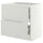 METOD / MAXIMERA base cab f hob/2 fronts/2 drawers, white/Aspudden light grey, 80x60 cm