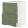 METOD / MAXIMERA base cab f hob/2 fronts/2 drawers, white/Axstad grey-green, 60x60 cm
