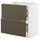 METOD / MAXIMERA base cab f hob/2 fronts/2 drawers, white/Havstorp brown-beige, 80x60 cm