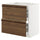 METOD / MAXIMERA - Base cab f hob/2 fronts/2 drawers, white/Stensta dark brown ash veneer, 80x60 cm