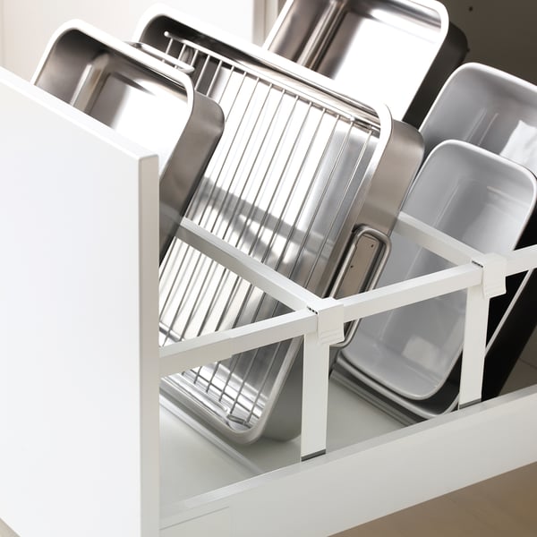 METOD / MAXIMERA base cab f hob/2 fronts/2 drawers, white/Veddinge white, 60x60 cm