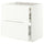 METOD / MAXIMERA base cab f hob/2 fronts/3 drawers, white/Aspudden matt white, 80x60 cm