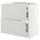 METOD / MAXIMERA base cab f hob/2 fronts/3 drawers, white/Aspudden light grey, 80x60 cm