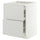 METOD / MAXIMERA base cab f hob/2 fronts/3 drawers, white/Aspudden light grey, 60x60 cm