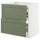 METOD / MAXIMERA base cab f hob/2 fronts/3 drawers, white/Axstad grey-green, 80x60 cm