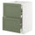 METOD / MAXIMERA base cab f hob/2 fronts/3 drawers, white/Axstad grey-green, 60x60 cm