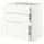 METOD / MAXIMERA base cab f hob/3 fronts/3 drawers, white/Aspudden matt white, 80x60 cm