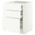 METOD / MAXIMERA base cab f hob/3 fronts/3 drawers, white/Aspudden matt white, 60x60 cm