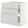 METOD / MAXIMERA base cab f hob/3 fronts/3 drawers, white/Aspudden light grey, 80x60 cm