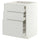 METOD / MAXIMERA base cab f hob/3 fronts/3 drawers, white/Aspudden light grey, 60x60 cm
