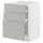 METOD / MAXIMERA - METOD / MAXIMERA Base cab f hob/3 fronts/3 drawers, white/Havstorp light grey, 60x60 cm