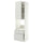 METOD / MAXIMERA high cabinet f oven+door/2 drawers, white/Aspudden light grey, 60x60x220 cm