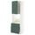 METOD / MAXIMERA high cabinet f oven+door/2 drawers, white/Aspudden dark grey-green, 60x60x200 cm