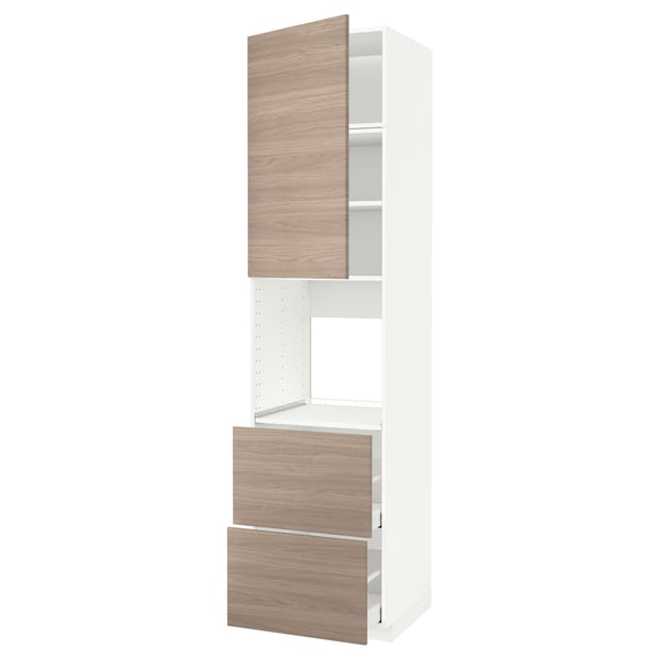 METOD / MAXIMERA - Oven cabinet + door/2 drawers , 60x60x240 cm
