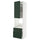METOD / MAXIMERA high cabinet f oven+door/2 drawers, white/Havstorp deep green, 60x60x220 cm