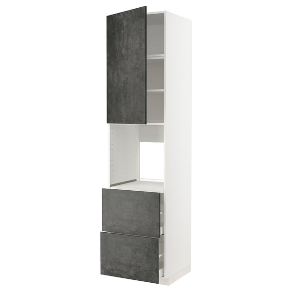 METOD / MAXIMERA - Cabinet for oven + door/2 drawers ,