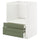 METOD / MAXIMERA base cabinet f combi micro/drawers, white/Axstad grey-green, 60x60 cm