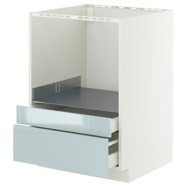 METOD / MAXIMERA - METOD / MAXIMERA Base cabinet f combi micro/drawers, white/Kallarp light grey-blue, 60x60 cm