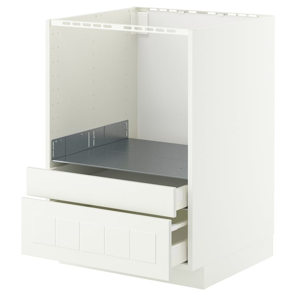 METOD / MAXIMERA base cabinet f combi micro/drawers, white/Stensund white, 60x60 cm