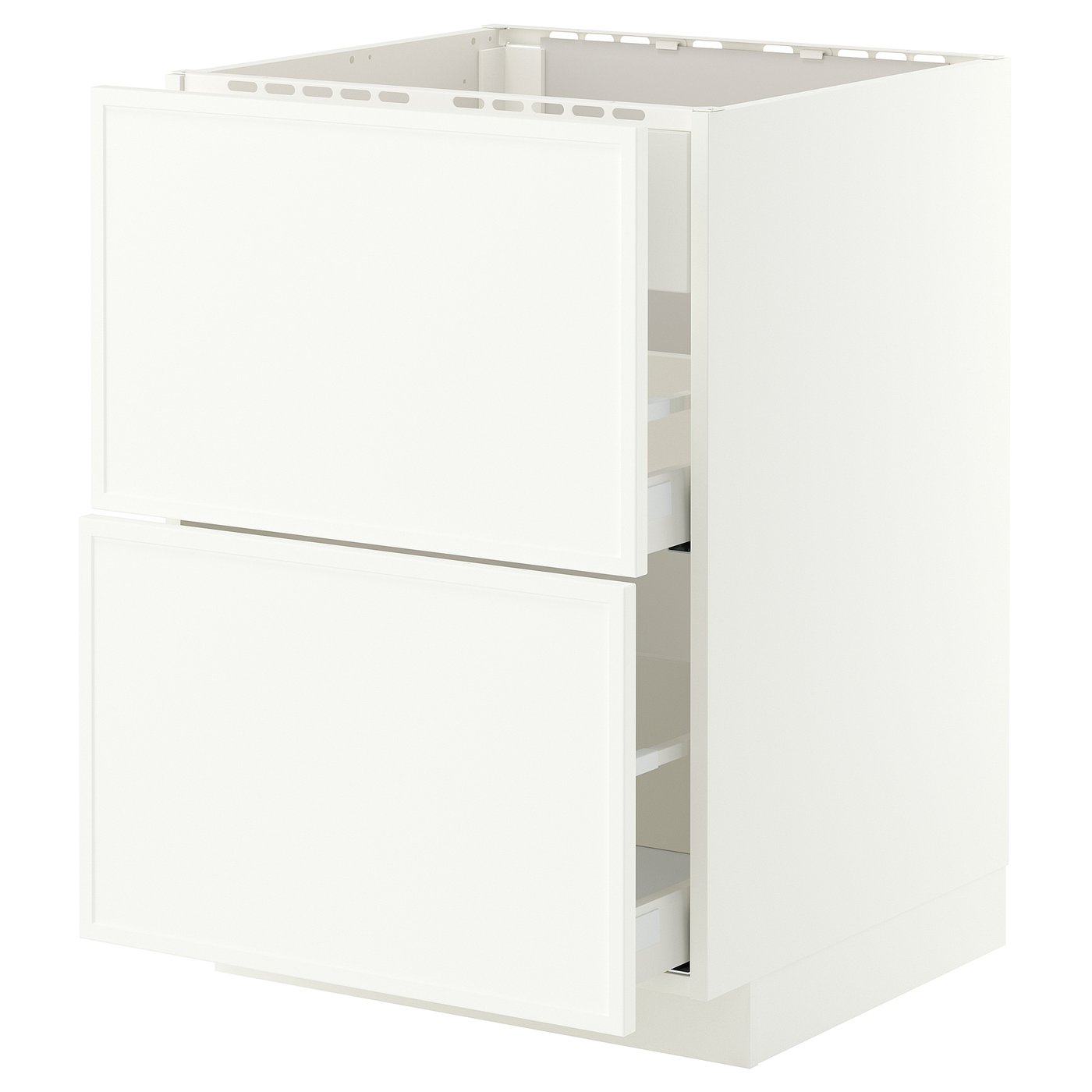 METOD / MAXIMERA base cab f hob/int extractor w drw, white/Aspudden matt white, 60x60 cm