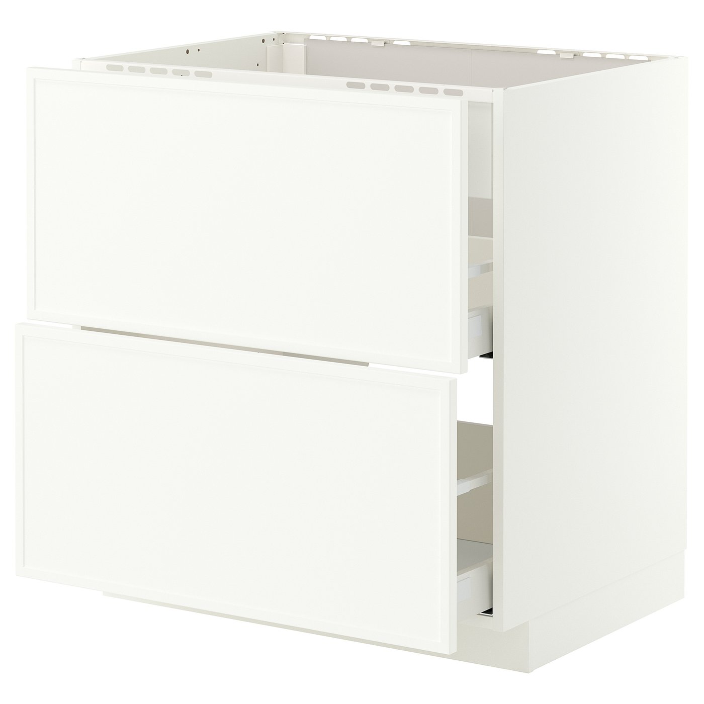 METOD / MAXIMERA base cab f hob/int extractor w drw, white/Aspudden matt white, 80x60 cm
