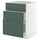 METOD / MAXIMERA base cab f hob/int extractor w drw, white/Aspudden dark grey-green, 60x60 cm