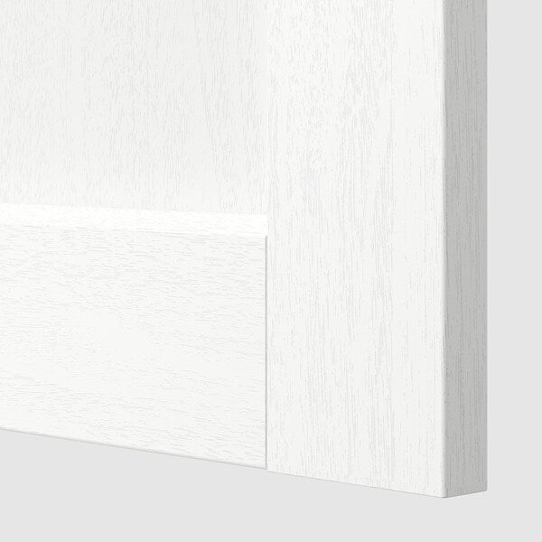 METOD / MAXIMERA - Base cab f hob/int extractor w drw, white Enköping/white wood effect, 60x60 cm