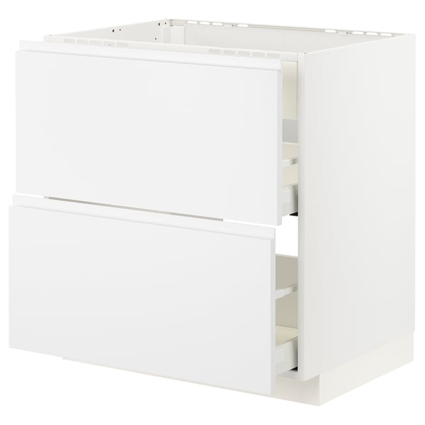 METOD / MAXIMERA - Base cab f hob/int extractor w drw, white/Voxtorp matt white ,