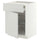 METOD / MAXIMERA base cab f hob/drawer/2 wire bskts, white/Aspudden light grey, 60x60 cm