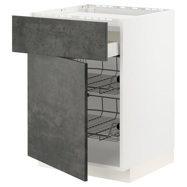 METOD / MAXIMERA - Cabinet cooktop/casset/2cestel , 60x60 cm