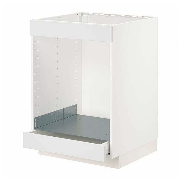 METOD / MAXIMERA - METOD / MAXIMERA Base cab for hob+oven w drawer, white/Stensund white, 60x60 cm