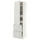 METOD / MAXIMERA hi cab w shlvs/4 drawers/dr/2 frnts, white/Aspudden light grey, 60x60x220 cm