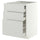 METOD / MAXIMERA bc w pull-out work surface/3drw, white/Aspudden light grey, 60x60 cm