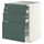 METOD / MAXIMERA bc w pull-out work surface/3drw, white/Aspudden dark grey-green, 60x60 cm