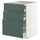 METOD / MAXIMERA bc w pull-out work surface/3drw, white/Aspudden dark grey-green, 60x60 cm