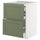 METOD / MAXIMERA bc w pull-out work surface/3drw, white/Axstad grey-green, 60x60 cm