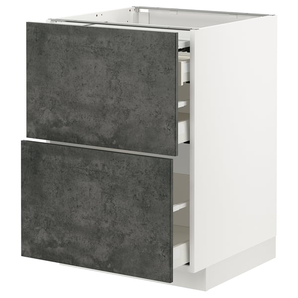 METOD / MAXIMERA - Cabinet / extr/3 drawers , 60x60 cm