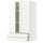 METOD / MAXIMERA wall cabinet w 2 doors/2 drawers, white/Aspudden matt white, 60x100 cm