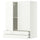 METOD / MAXIMERA wall cabinet w 2 doors/2 drawers, white/Aspudden matt white, 80x100 cm