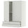 METOD / MAXIMERA wall cabinet w 2 doors/2 drawers, white/Aspudden light grey, 80x100 cm