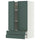 METOD / MAXIMERA wall cabinet w 2 doors/2 drawers, white/Aspudden dark grey-green, 60x100 cm