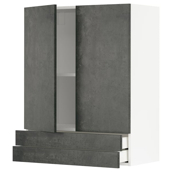 METOD / MAXIMERA wall cabinet w 2 doors/2 drawers, []