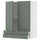 METOD / MAXIMERA wall cabinet w 2 doors/2 drawers, white/Nickebo matt grey-green, 80x100 cm