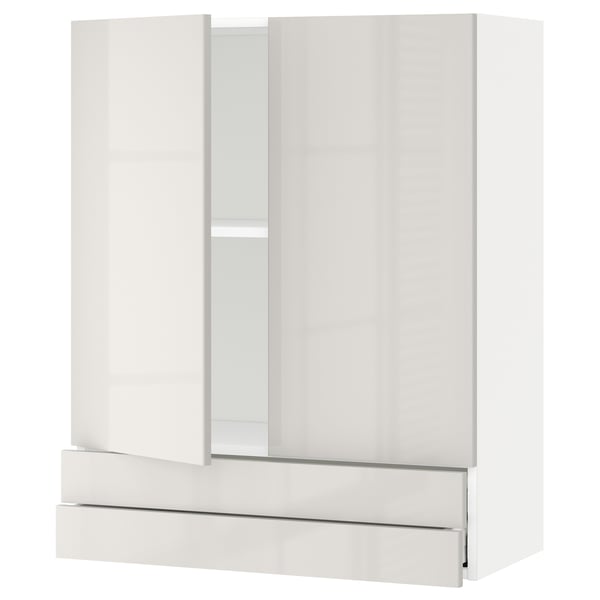 METOD / MAXIMERA wall cabinet w 2 doors/2 drawers, Width: 80.0 cmDepth: 38.8 cmHeight: 100.0 cm