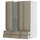 METOD / MAXIMERA wall cabinet w 2 doors/2 drawers, white/Voxtorp high-gloss dark grey-brown, 80x100 cm