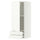 METOD / MAXIMERA wall cabinet with door/2 drawers, white/Aspudden matt white, 40x100 cm