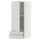 METOD / MAXIMERA wall cabinet with door/2 drawers, white/Aspudden light grey, 40.0x100.0x38.6 cm